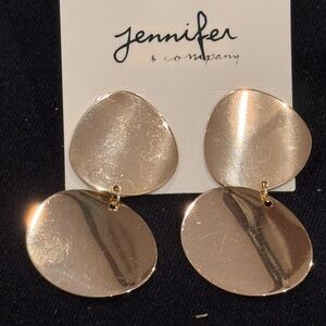 Jennifer and Company Gold-Tone Dangling Discs Post Earrings 2 in BOUTIQUE GLAM